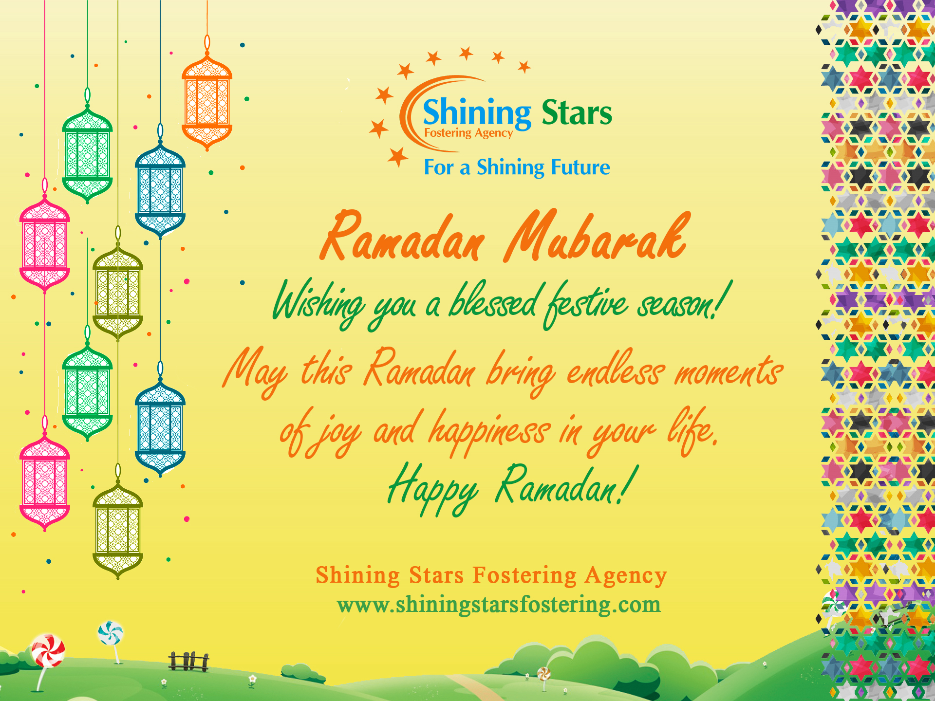 RAMADAN KAREEM 2021 Ramadan Mubarak! Wishing you a blessed festive season! May this Ramadan bring endless moments of joy and happiness in your life. Happy Ramadan! From Shining Stars Fostering […]